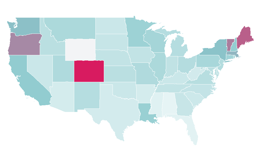 Affinity by region — Arcade Fire, United States
