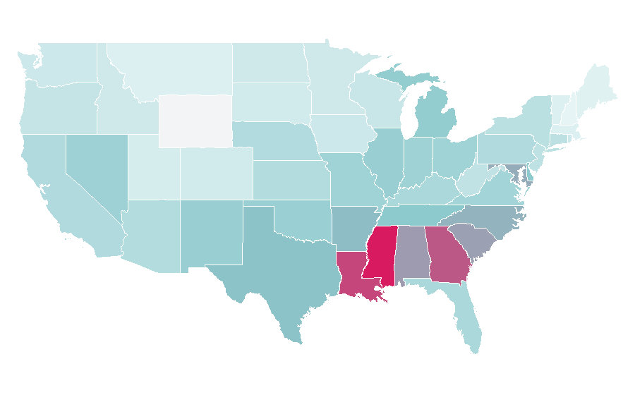 Affinity by region — Are We There Yet? (TV series), United States