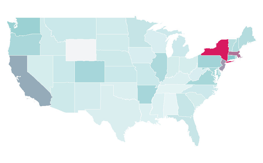 Affinity by region — Arianna Huffington, United States