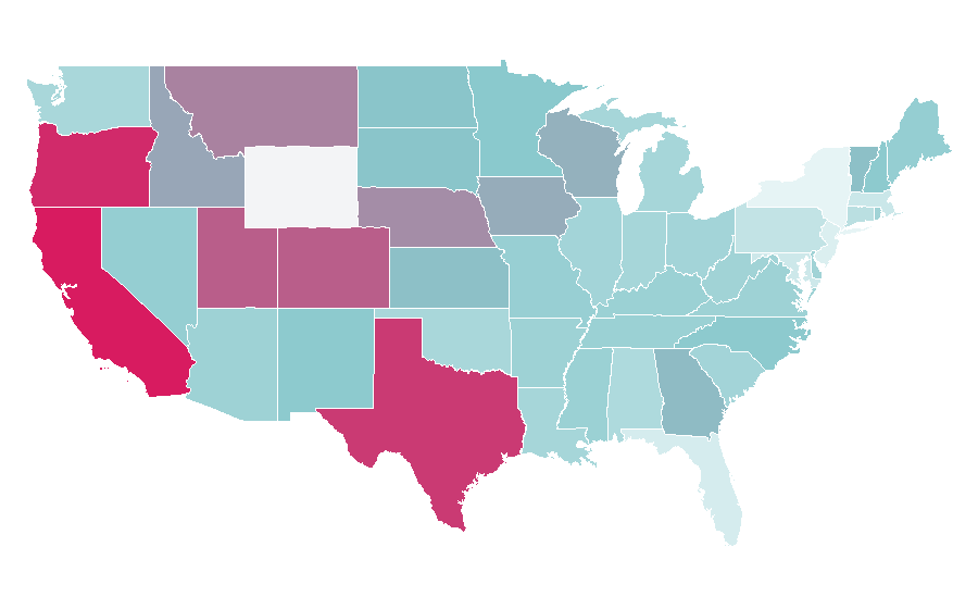 Affinity by region — Ariat International, United States