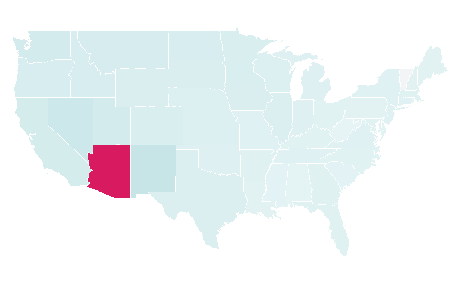 Affinità per regione — Arizona, Stati Uniti