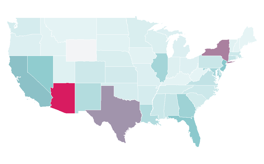 Affinity by region — Armani Exchange, United States