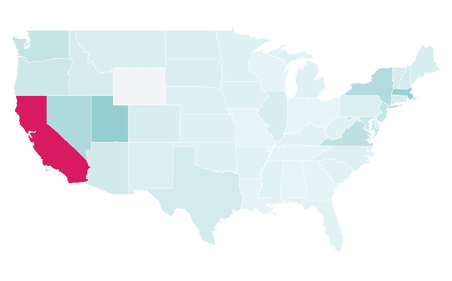 Affinity by region — Armenian language, United States