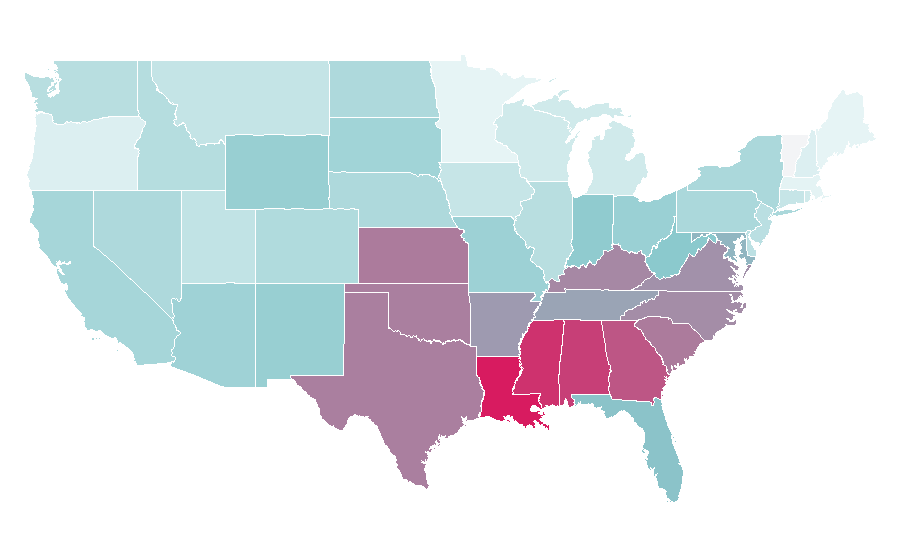 Affinität nach Region — Army, USA
