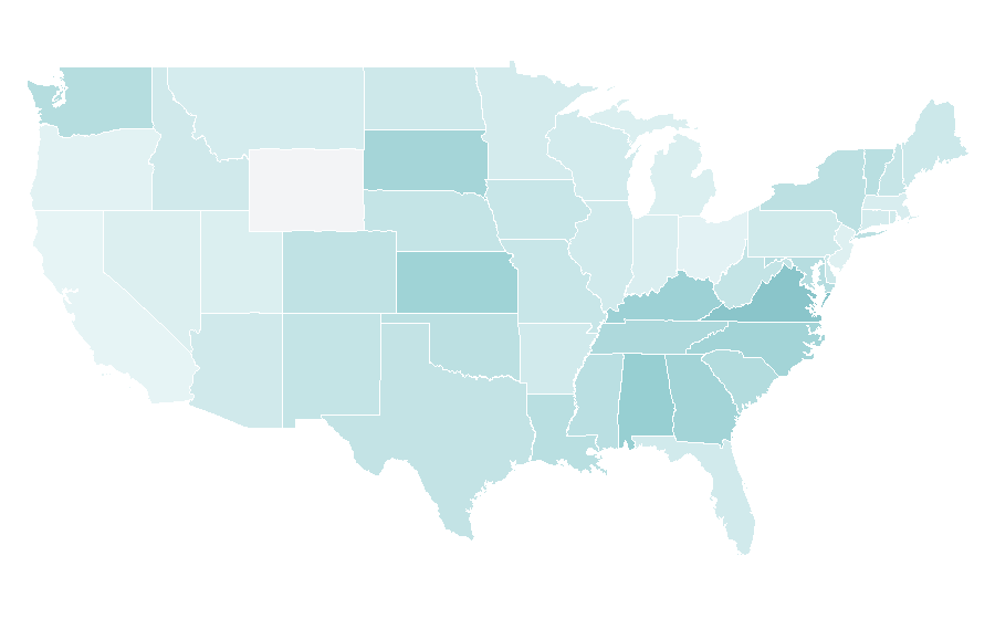 Affinity by region — Army Times, United States
