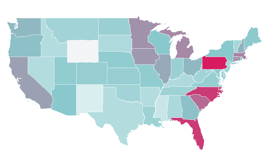 Affinity by region — Arnold Palmer, United States