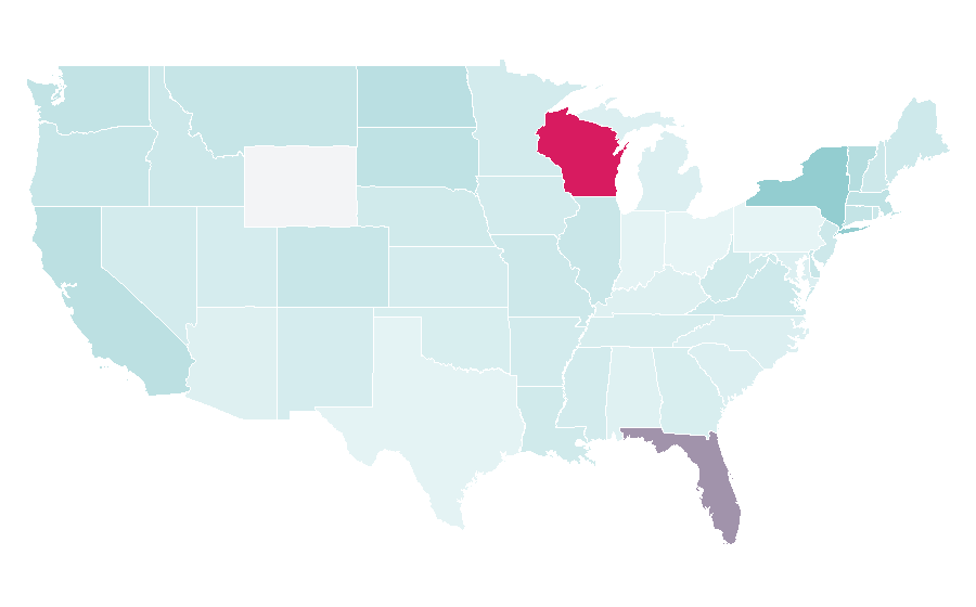 Affinity by region — Arnotts (Ireland), United States