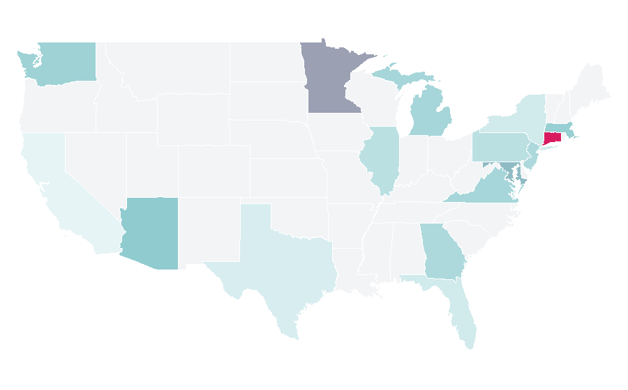 Affinity by region — art people gallery, United States