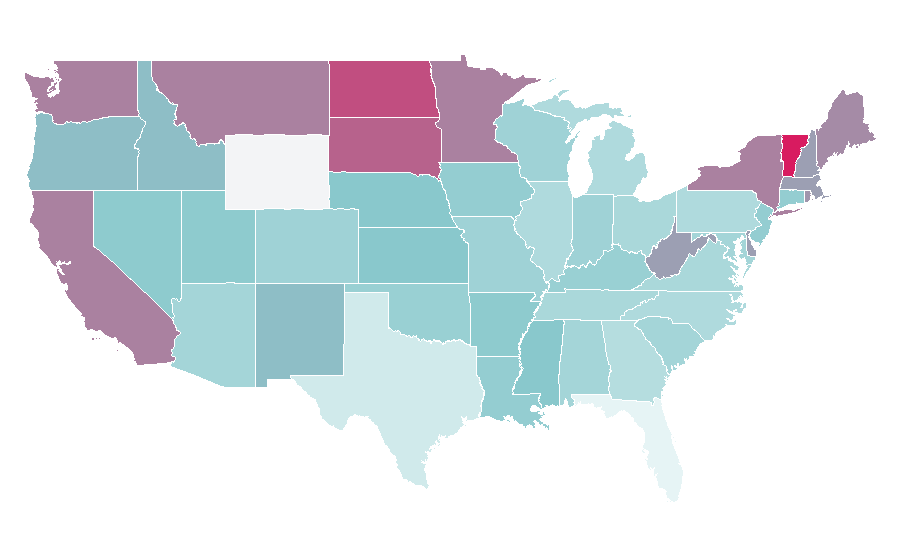 Affinity by region — Art rock, United States