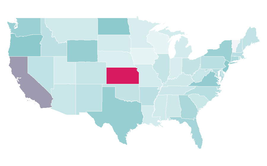 Affinity by region — Art school, United States