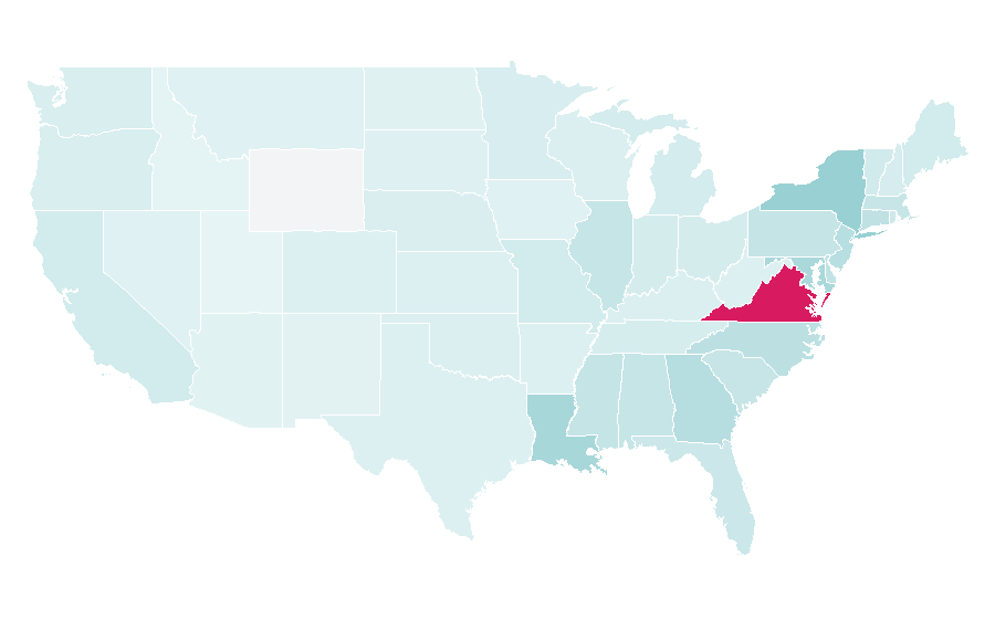 Affinity by region — Arthur Ashe, United States