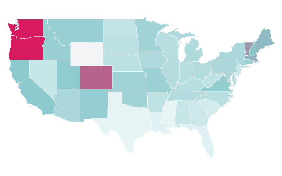 Affinity by region — Arthur C. Clarke, United States