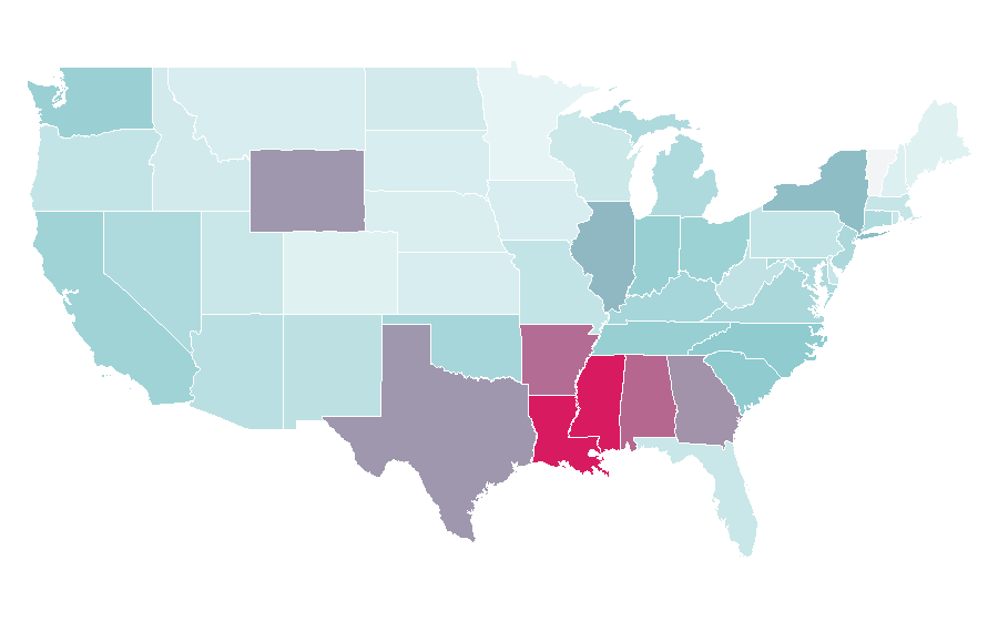 Affinity by region — Arthur (TV series), United States