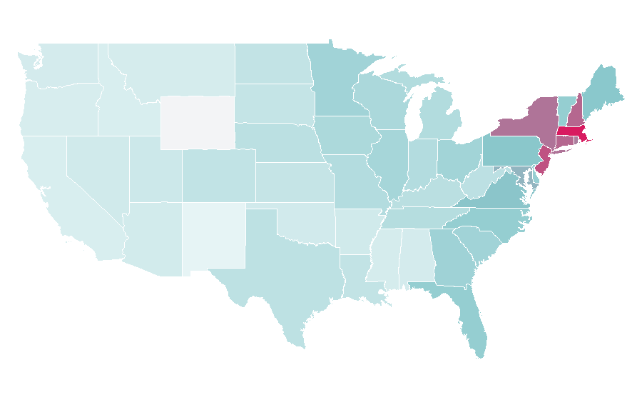 Affinity by region — Aruba, United States
