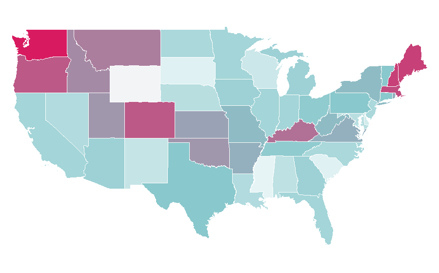 Affinity by region — Arya Stark, United States
