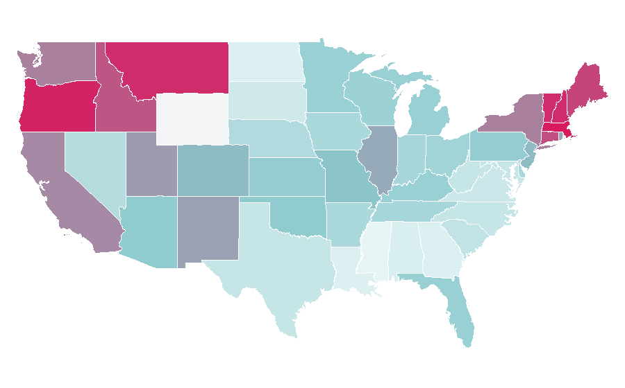 Affinity by region — As Good as It Gets, United States