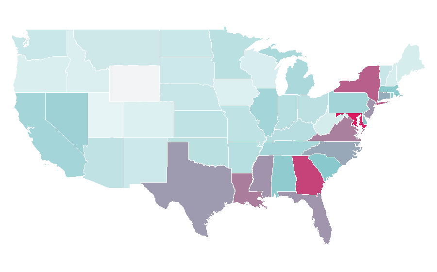 Affinity by region — As I Am, United States