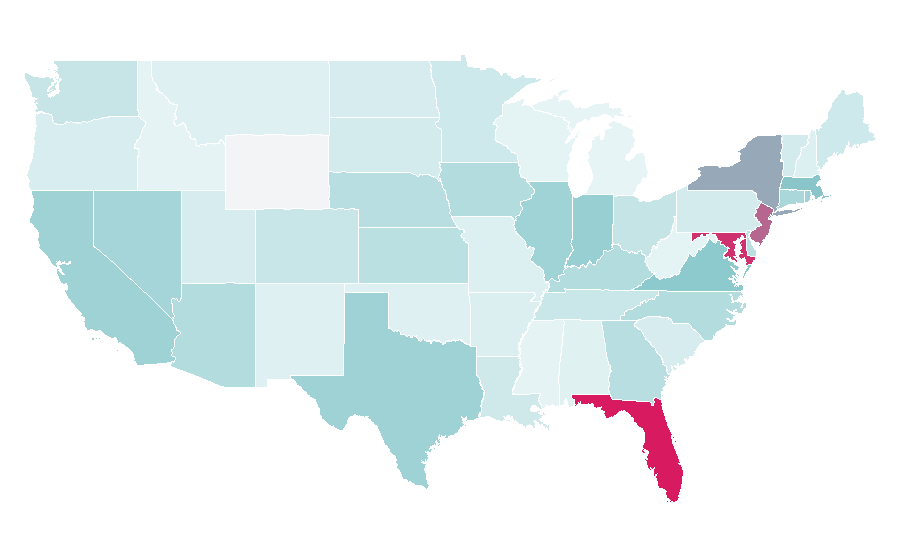Affinity by region — AS Monaco FC, United States