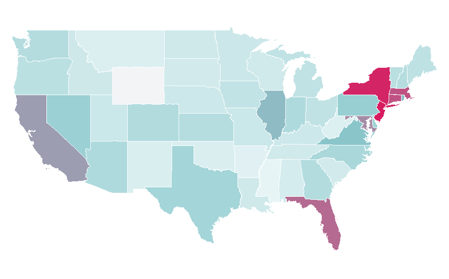 Affinity by region — A.S. Roma, United States