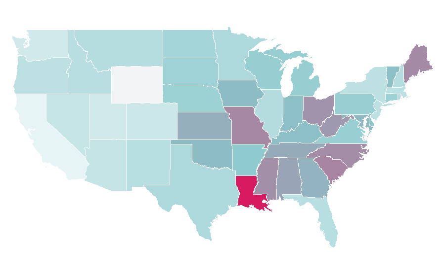 Affinity by region — As the World Turns, United States