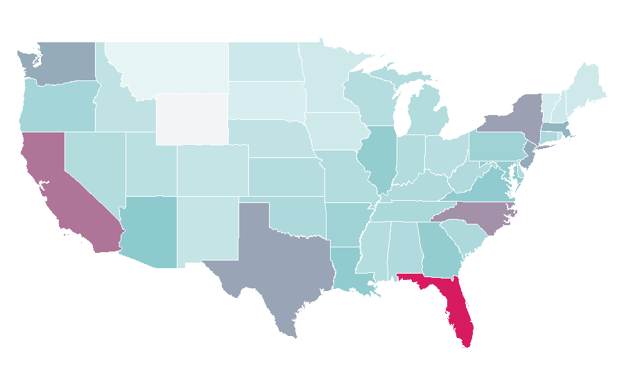 Affinity by region — Ash (band), United States