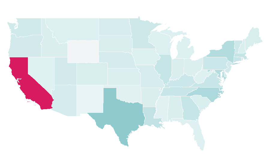 Affinity by region — Ashe, United States