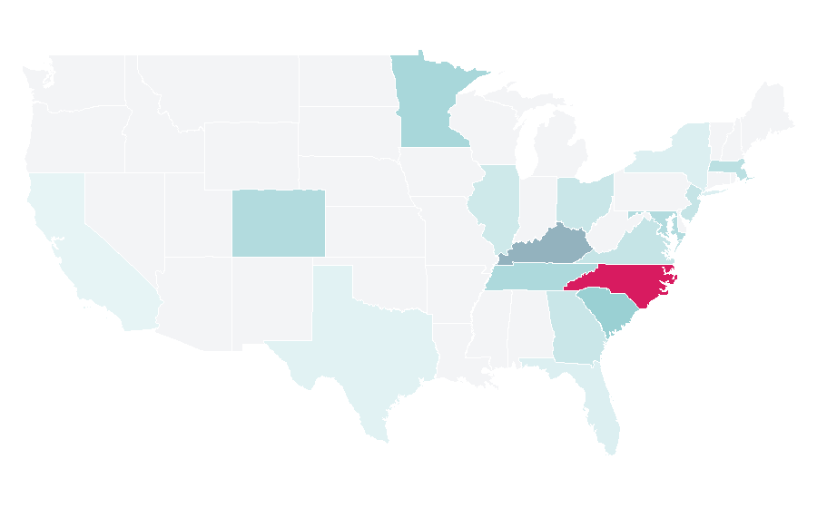 Affinity by region — Asheville metropolitan area, United States