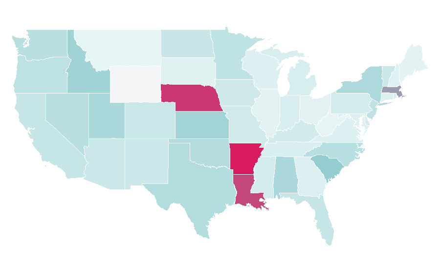 Affinity by region — Asian supermarket, United States