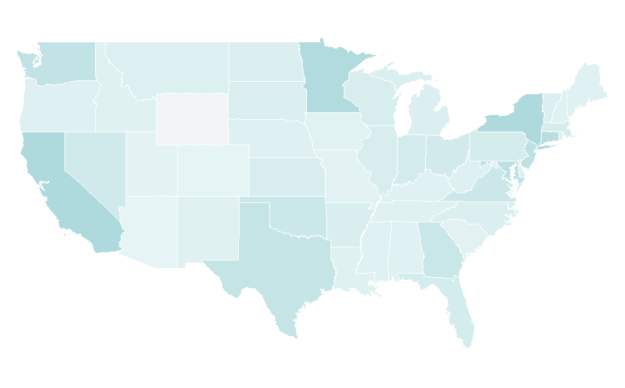 Affinity by region — Asian TV, United States