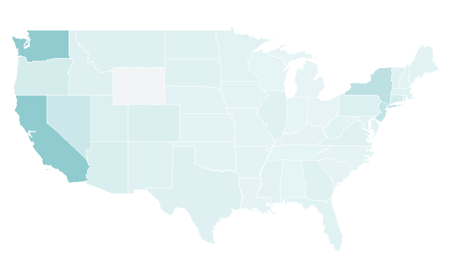Affinity by region — Asiana Airlines, United States