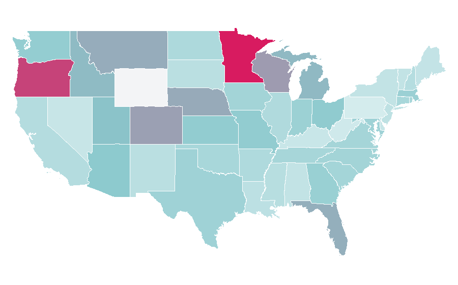Affinity by region — Assisted living, United States