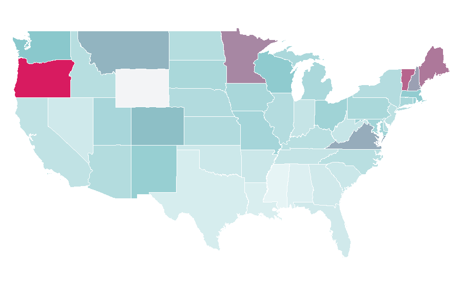 Affinity by region — Associated Press, United States