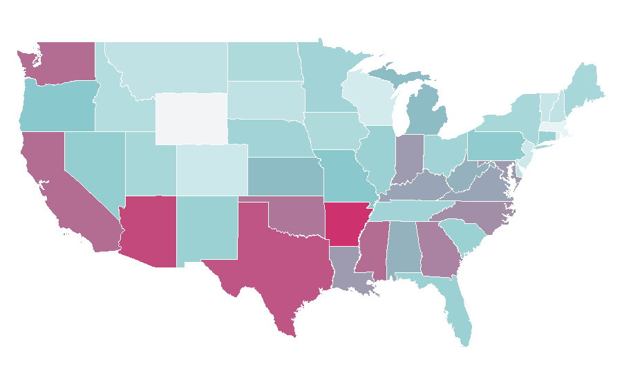 Affinity by region — Atheism, United States