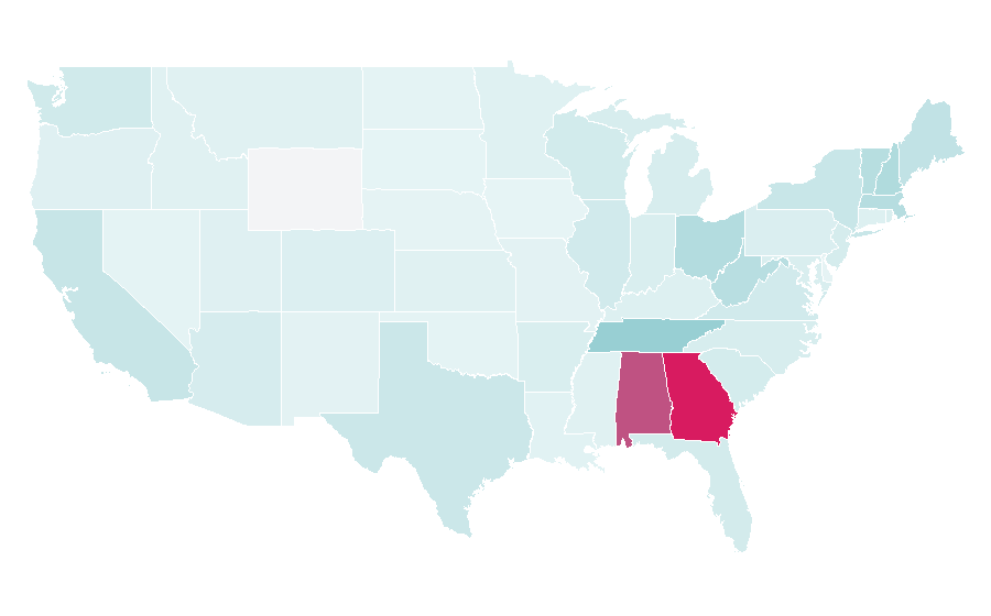 Affinity by region — Athens, United States