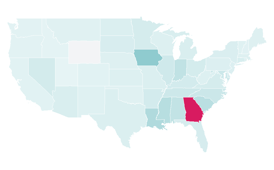 Affinity by region — Atlanta Dream, United States