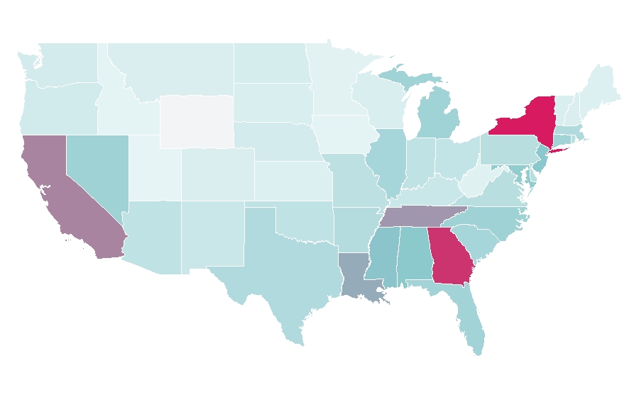 Affinity by region — Atlantic Records, United States