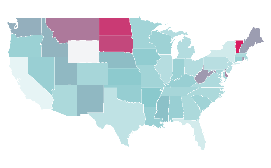 Affinity by region — Atmospheric sciences, United States
