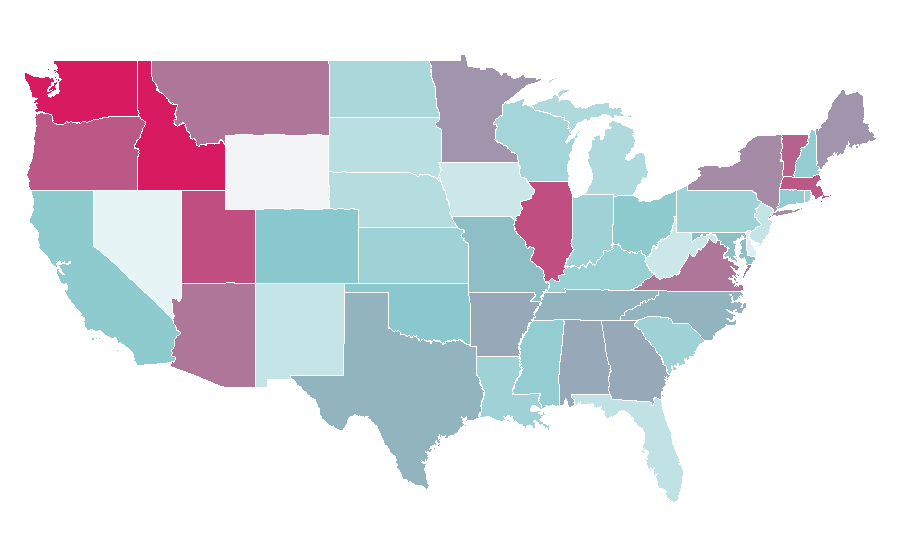 Affinity by region — Atonement (novel), United States