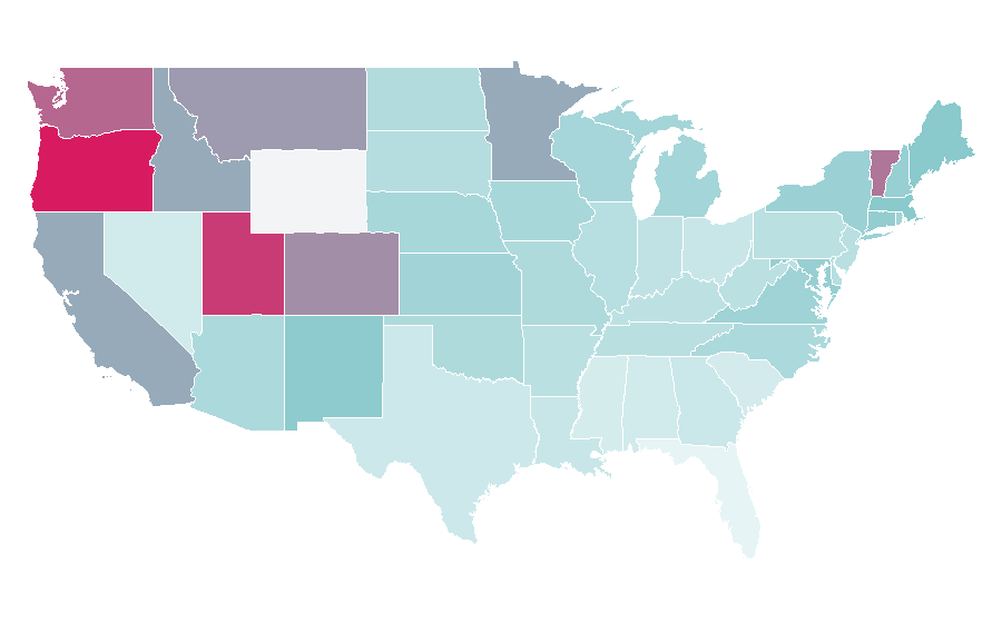 Affinität nach Region — Attachment theory, USA