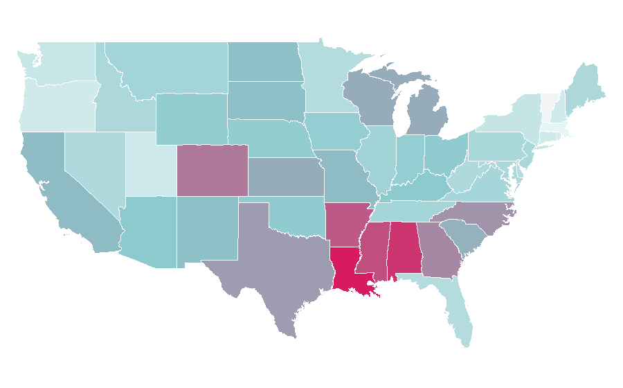 Affinity by region — Attitude (magazine), United States