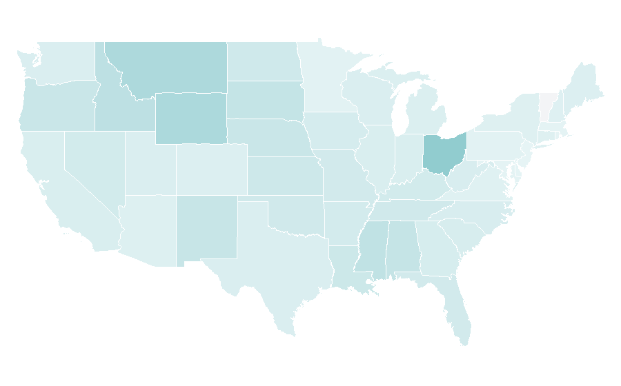 Affinity by region — Attorney at law, United States