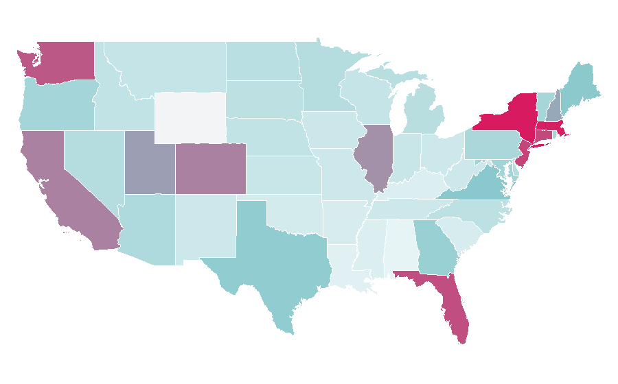 Affinity by region — Audi A1, United States