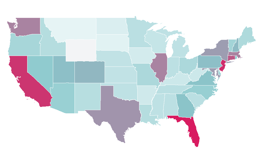 Affinity by region — Audi A3, United States