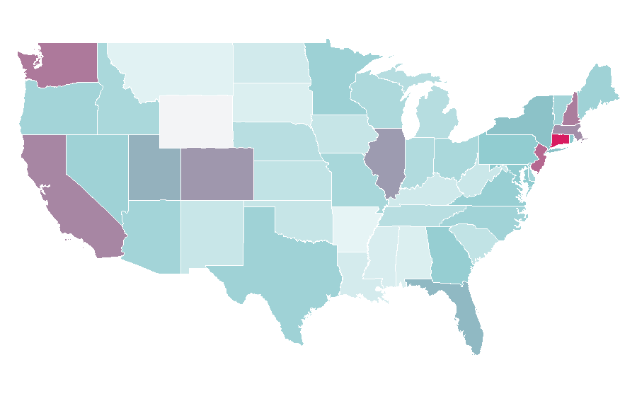 Affinity by region — Audi A4, United States