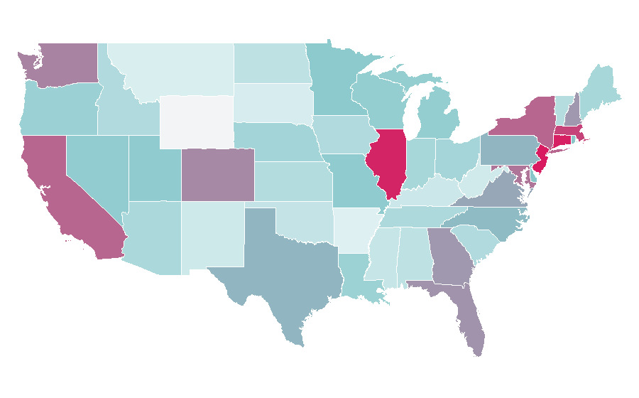 Affinity by region — Audi A6, United States