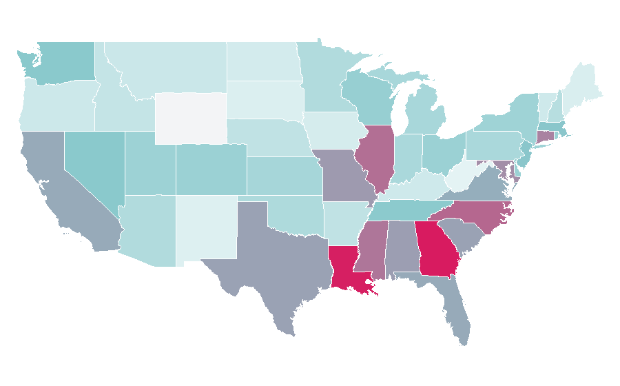 Affinity by region — Audi A7, United States