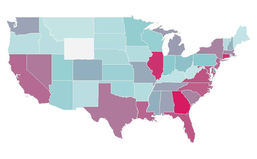 Affinity by region — Audi A8, United States