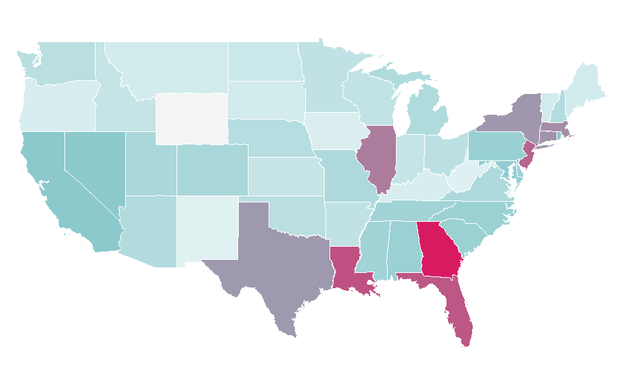 Affinity by region — Audi Q8, United States