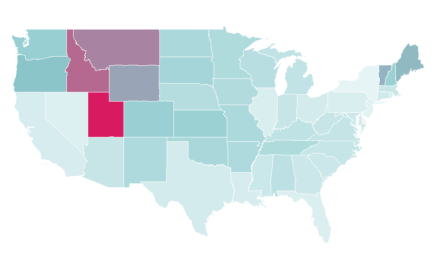 Affinité par région — Audible, États-Unis