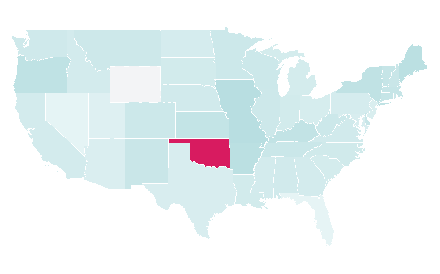 Affinity by region — August: Osage County, United States